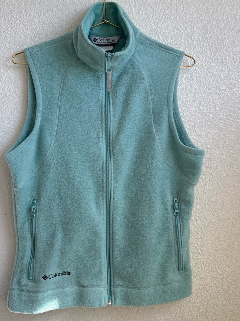 Columbia Women's Mint Blue Fleece Vest - Full Zip